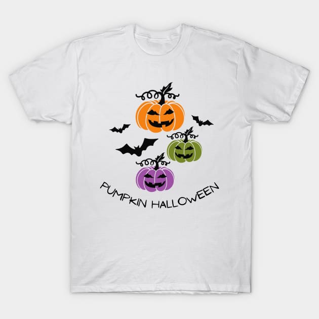 Pumpkin Halloween! Happy Fall Season Autumn Vibes Happy Halloween Thanksgiving and Fall Color Lovers T-Shirt by BellaPixel